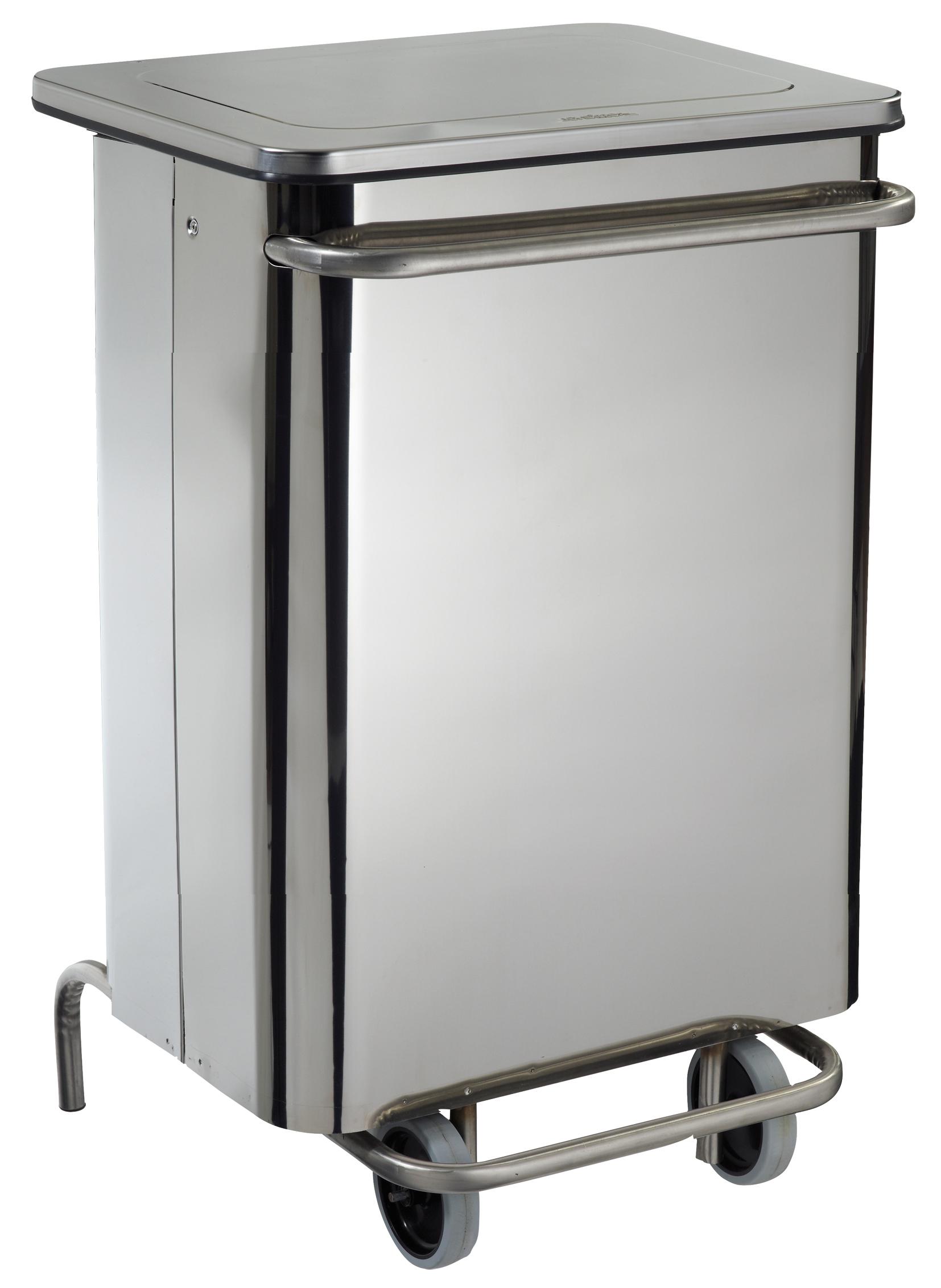 POUBELLE A PEDALE 70L BLANCHE 465 X 420 X 700