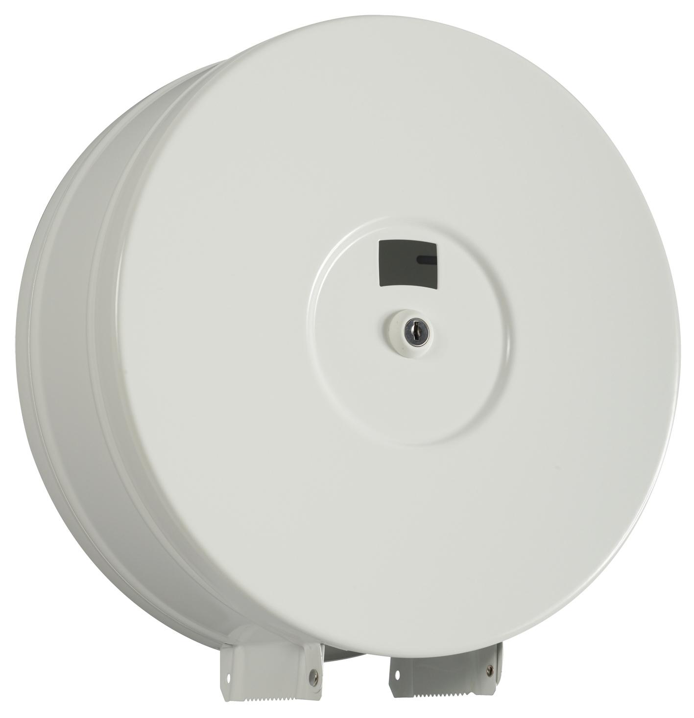DISTRIBUTEUR PAPIER HYGIENIQUE ACIER BLANC 200M