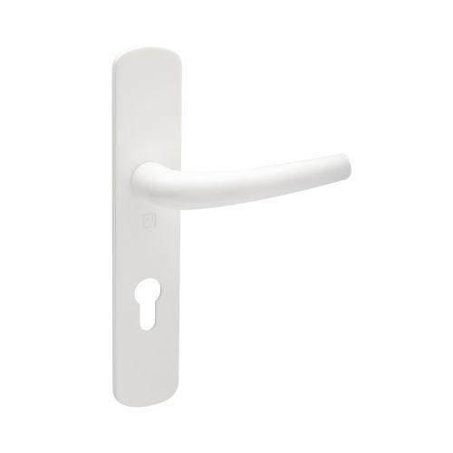Ensemble double bequille sur plaque SALOME - Aluminium - Blanc- Clé I - 195MM