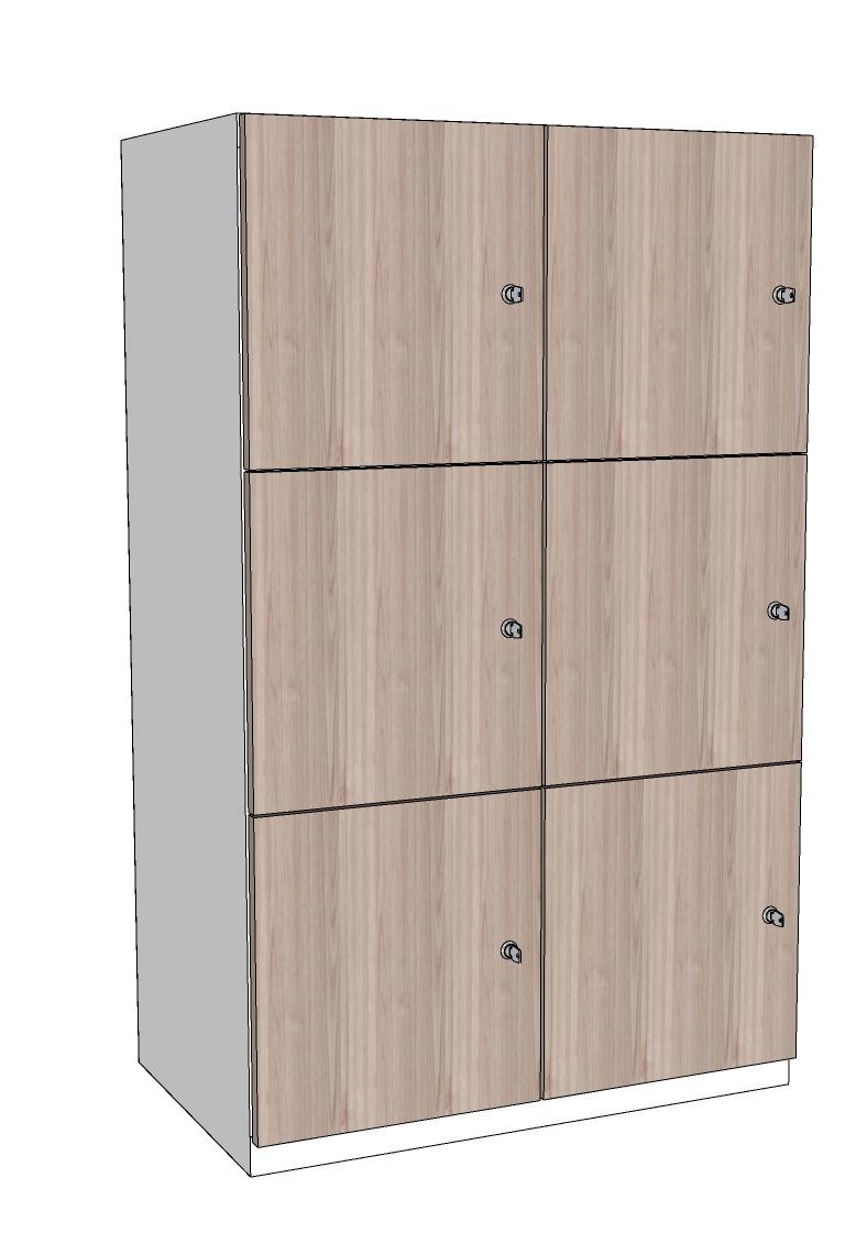 CASIER BUREAU METAL ET BOIS 1 COLONNE 2 CASES 300 X 500 X 890