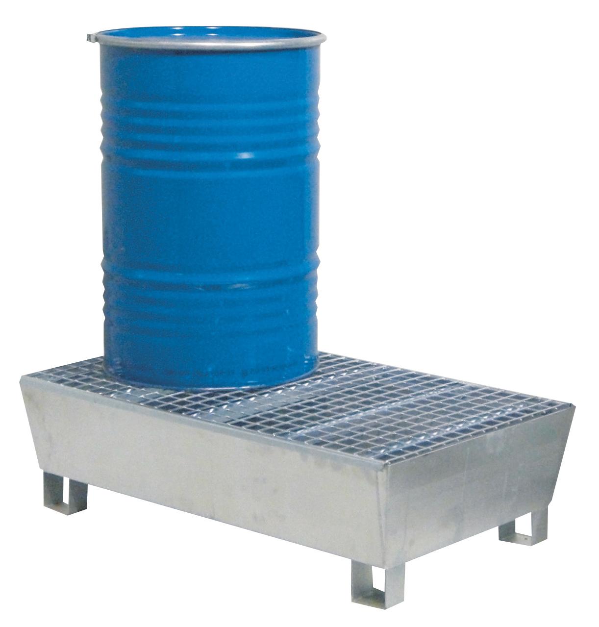 BAC DE RETENTION ACIER AVEC CAILLEBOTIS ACIER - FINITION GALVA