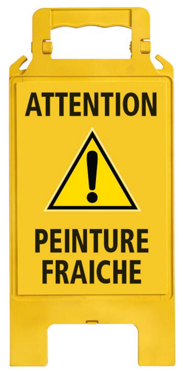 CHEVALET DE SIGNALISATION JAUNE