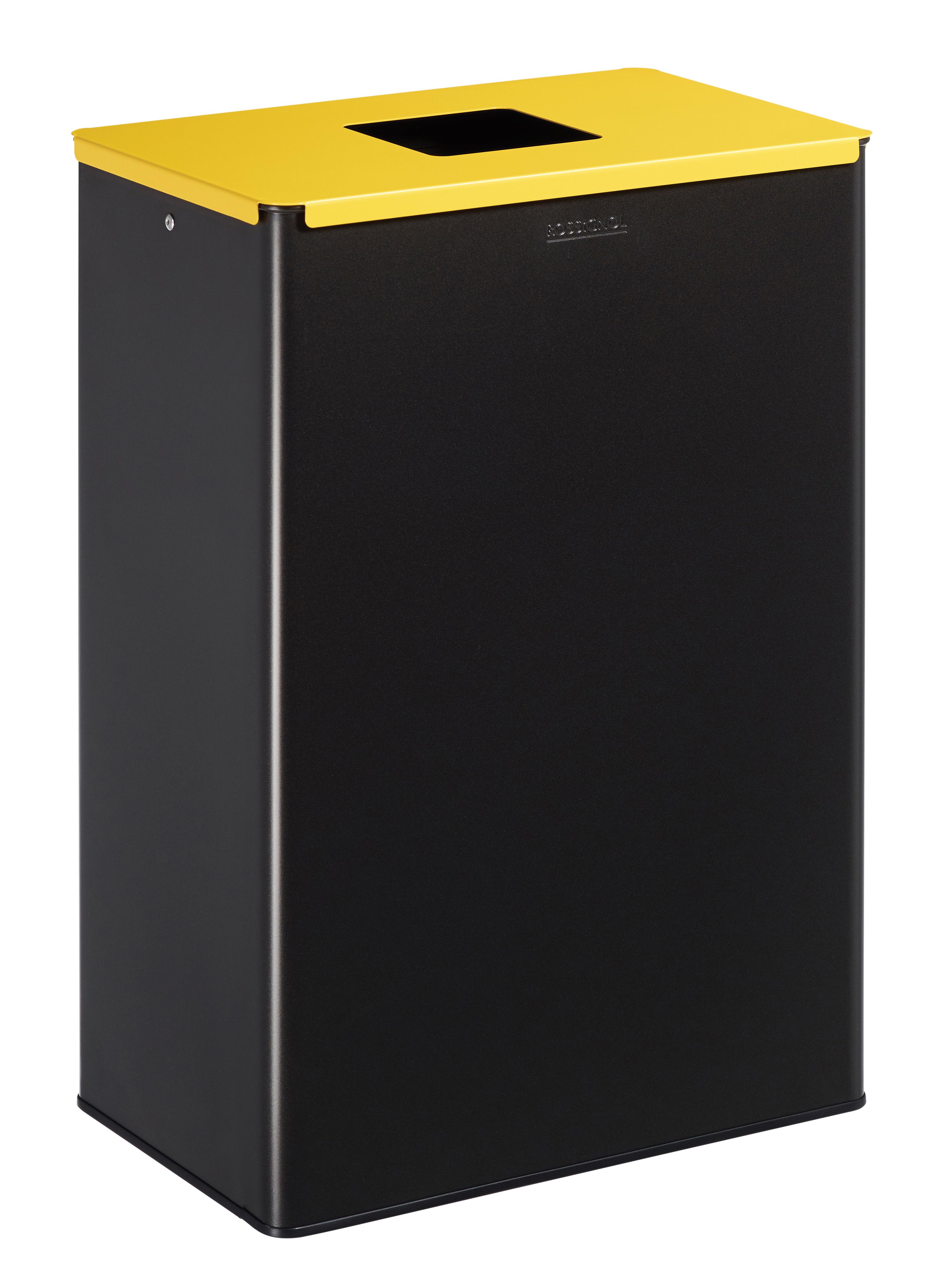 POUBELLE DE TRI COUVERCLE JAUNE POUDRE ANTI-UV