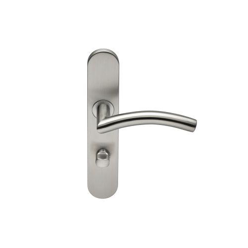 Ensemble double bequille sur plaque JADE série 1494 - voyant- inox brossé