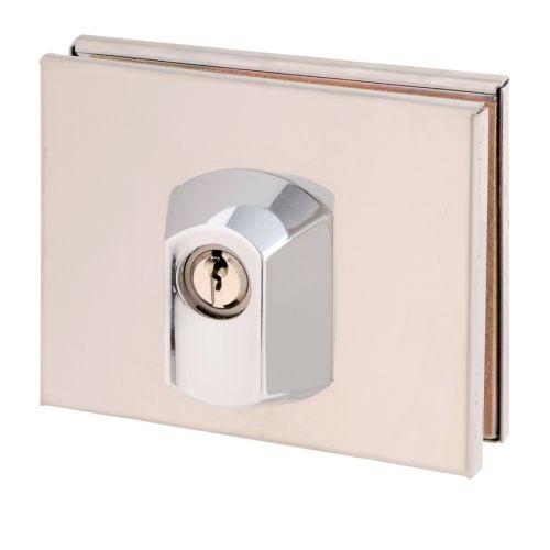 HERACLES BRO6041.10 serrure basse en applique double entrée pour porte glace ino