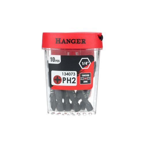 10 Embouts impact pour vis Philips PH2 - 75 MM - Hanger