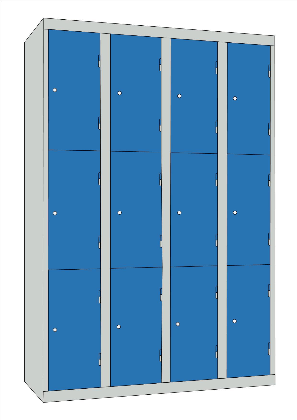 CASIER MONOBLOC 3 CASES 1 COLONNE 300 X 500 X 1800
