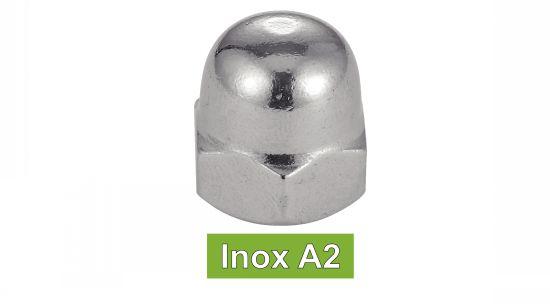ECROU HERXAGONAL BORGNE INOX A2 - DIN 1587