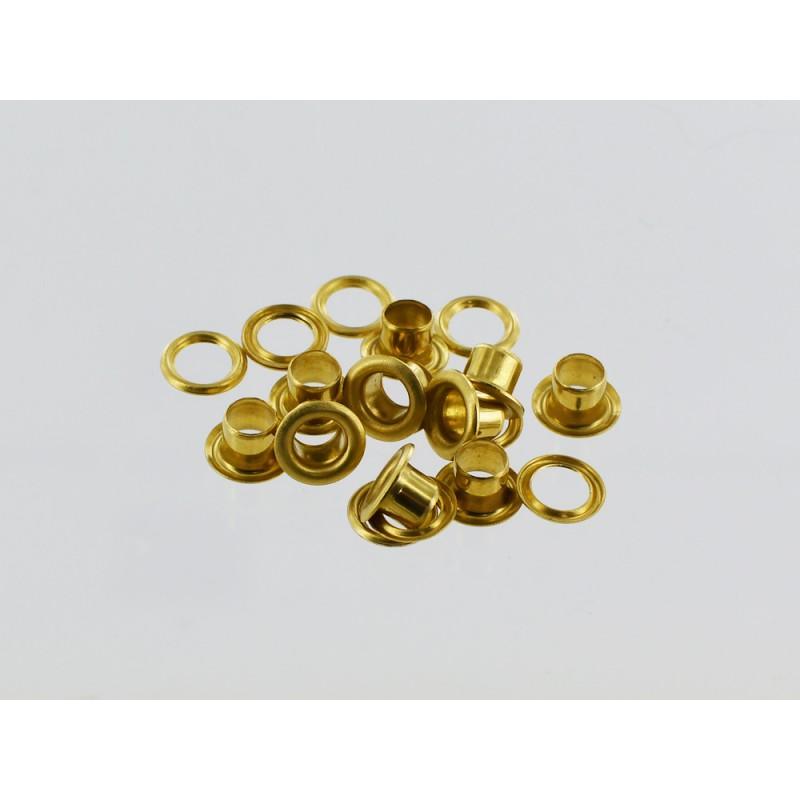 KIT 20 OEILLETS LAITON JAUNE