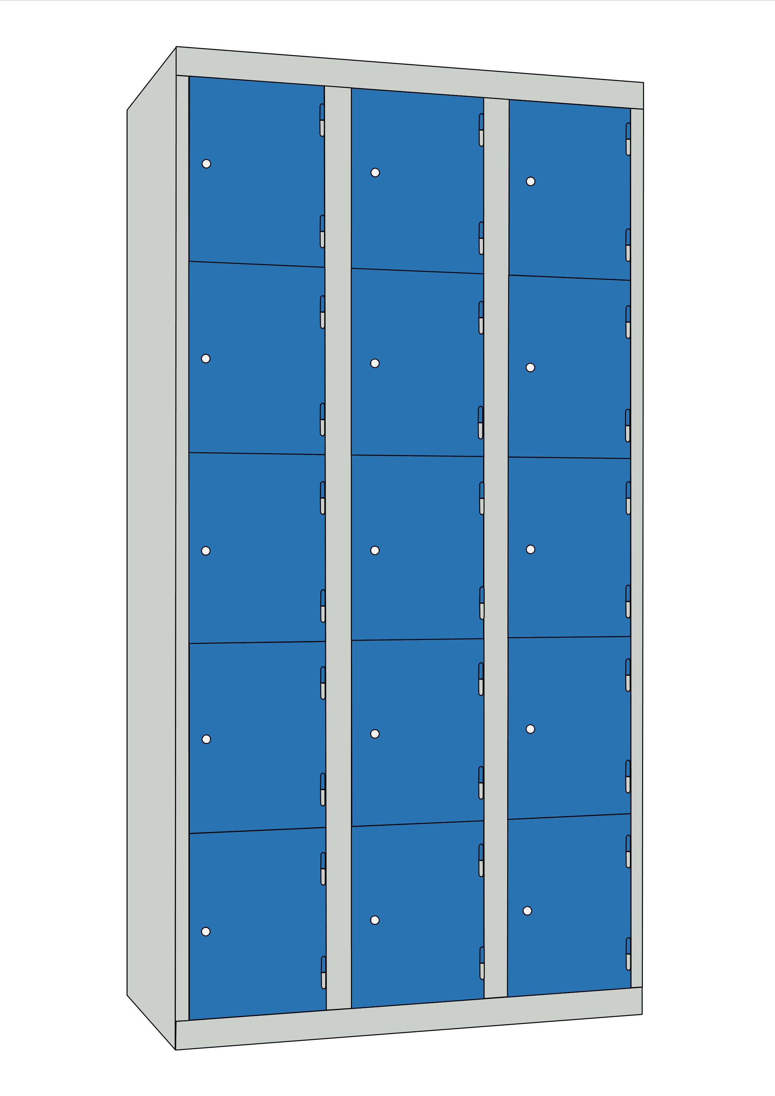 CASIER MONOBLOC 5 CASES 1 COLONNE 300 X 500 X 1800