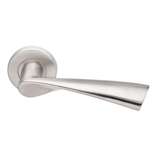 Béquille double massive sur rosace bec de cane JADE série 4002 - Inox
