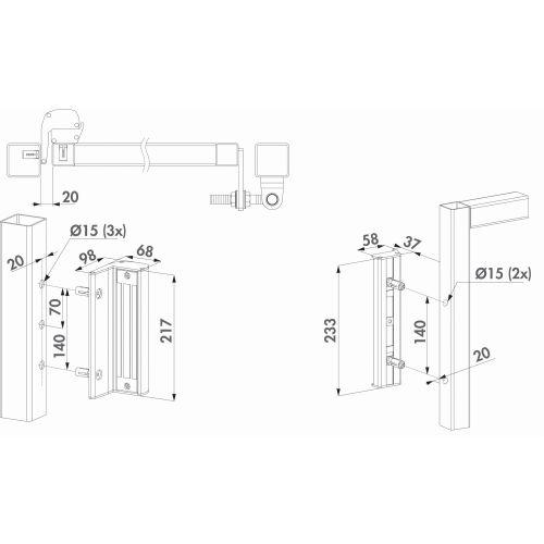 LOCINOXP00009790-SILV ventouse électromagnétiques sans poignée 300 kg 12/24 VDC