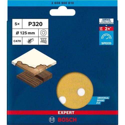 Disque abrasif auto-agrippant Ø125 mm à 8 trous EXPERT C470 (jaune)