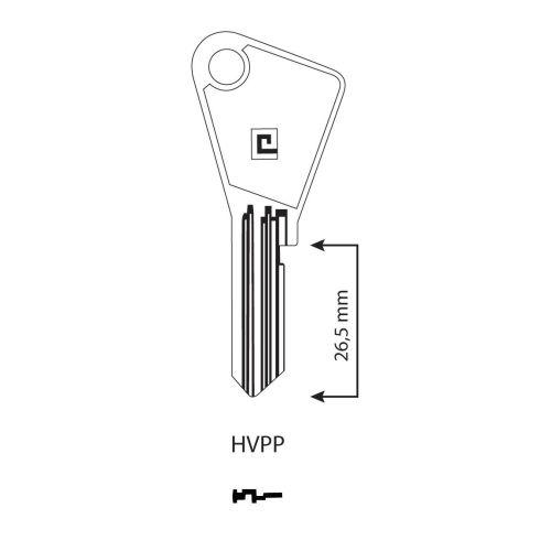 Ebauche de clé type Vachette organigramme boite de 100 - HERACLES HVPP