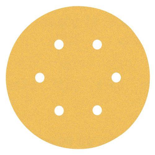 Disques abrasifs Ø150 mm auto-agrippant 6 trous EXPERT C470 (jaune)