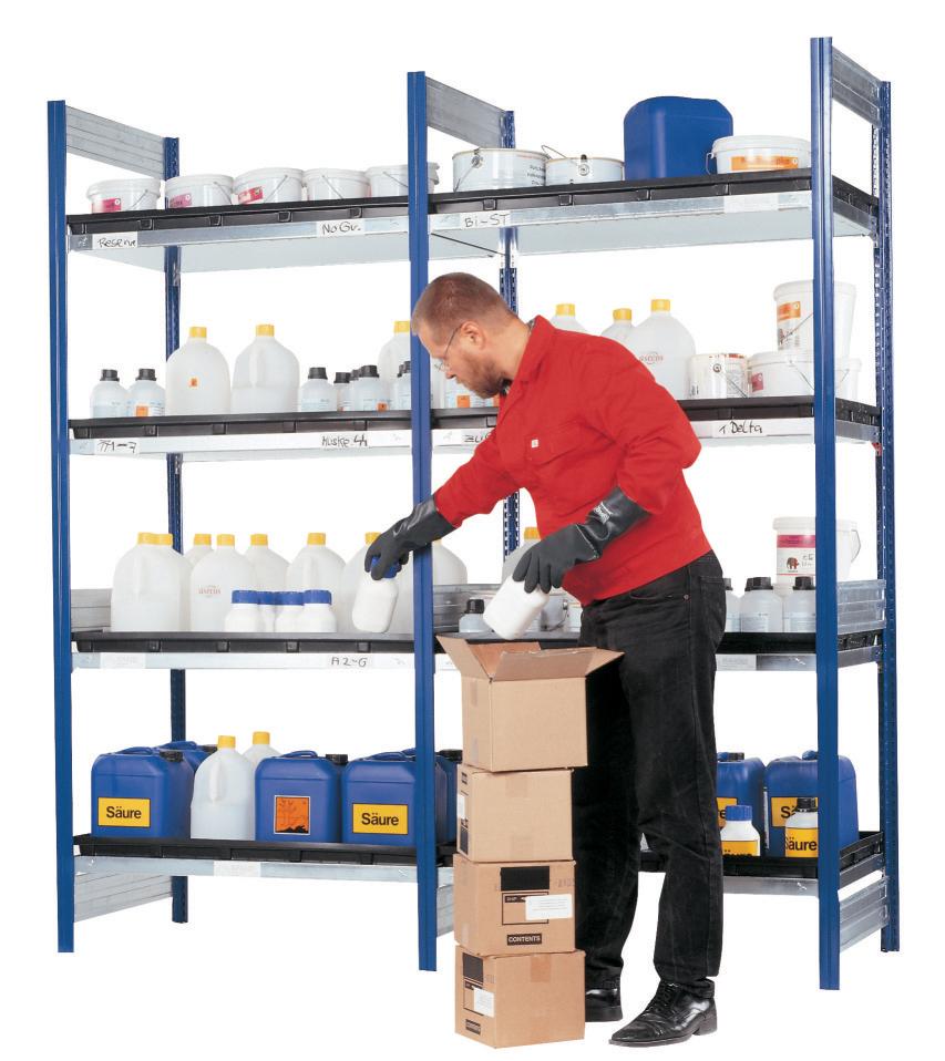 RAYONNAGE AVEC RETENTION 4 BACS ETAGERE