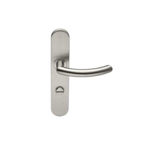 Ensemble double bequille sur plaque JADE série 1094 - Condamnation - inox brossé
