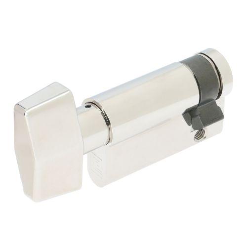 Demi-cylindre européen à bouton laiton nickelé 5 goupilles 10 X 40 mm