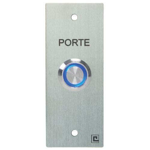 HERACLES PL40NFL bouton poussoir NO/NF sur plaque inox 40 x 100 mm - 2 vis anti-