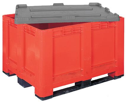CAISSE PALETTE 615L 3 SEMELLES GRIS