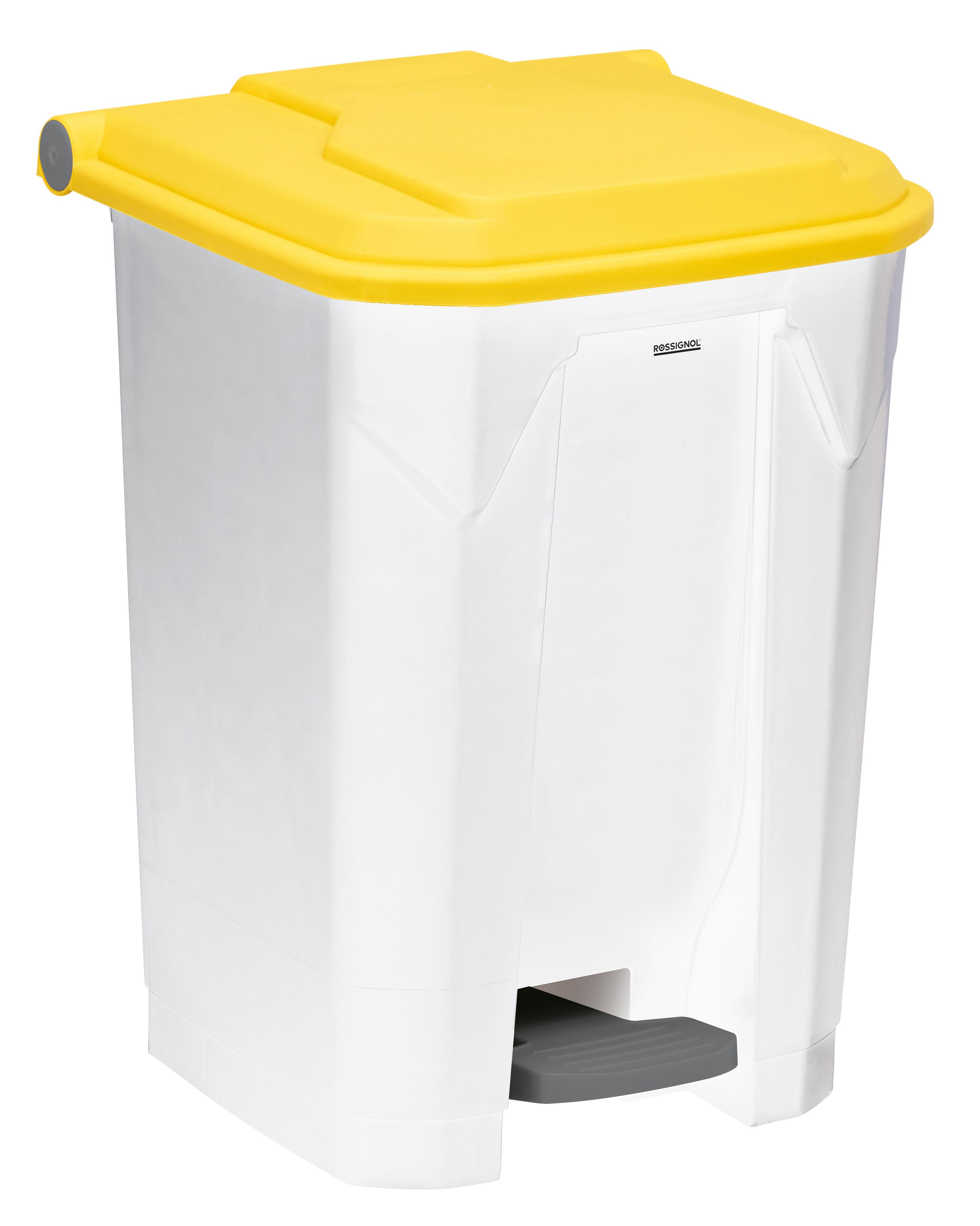 POUBELLE A PEDALE JAUNE 30L