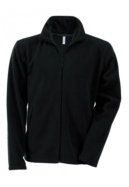 Veste micropolaire zippée homme noire 300g/m2