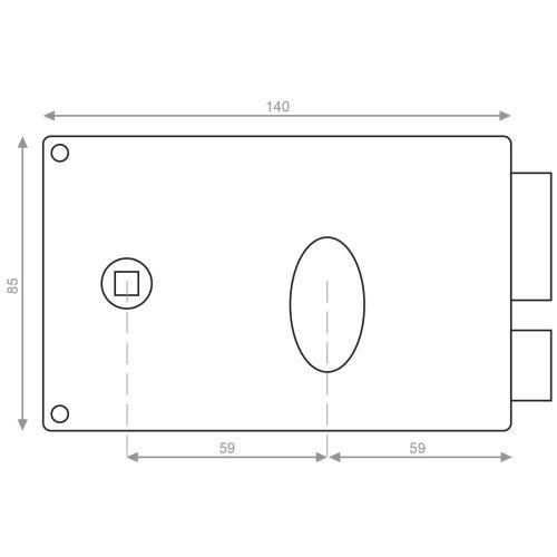 HERACLES MX-752-11 monopoint à 6 gorges en applique horizontal à tirage droite p