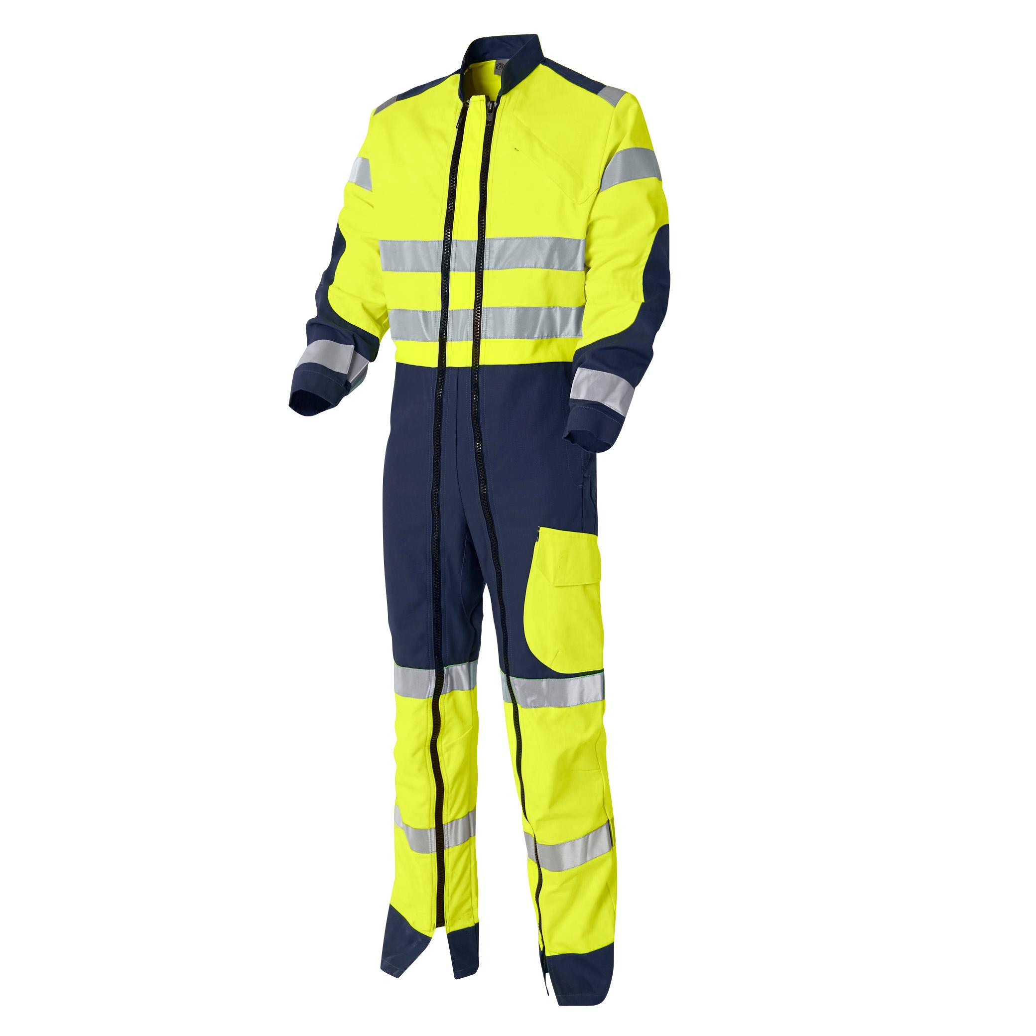 COMBINAISON HAUTE VISIBILITE JAUNE/GRIS CHARCOAL TAILLE S A 4XL