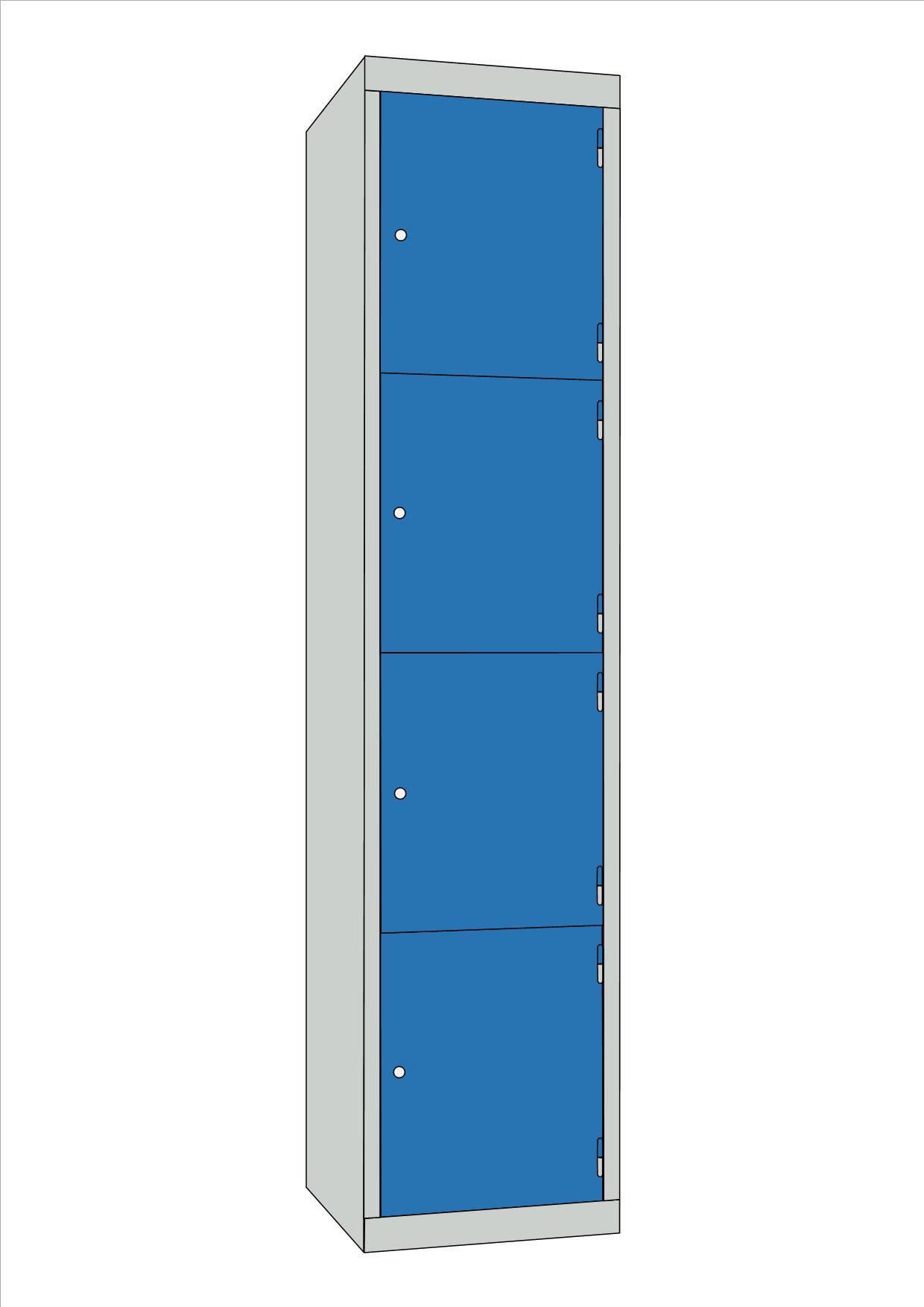 CASIER MONOBLOC 4 CASES 1 COLONNE 300 X 500 X 1800
