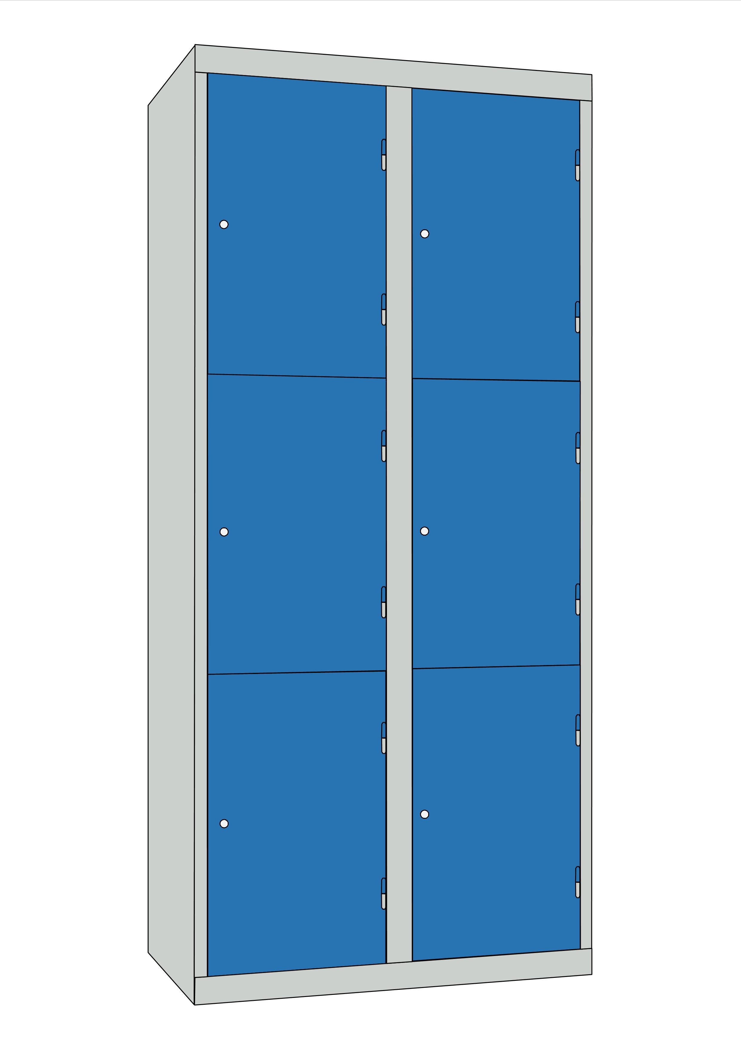 CASIER MONOBLOC 3 CASES 1 COLONNE 300 X 500 X 1800
