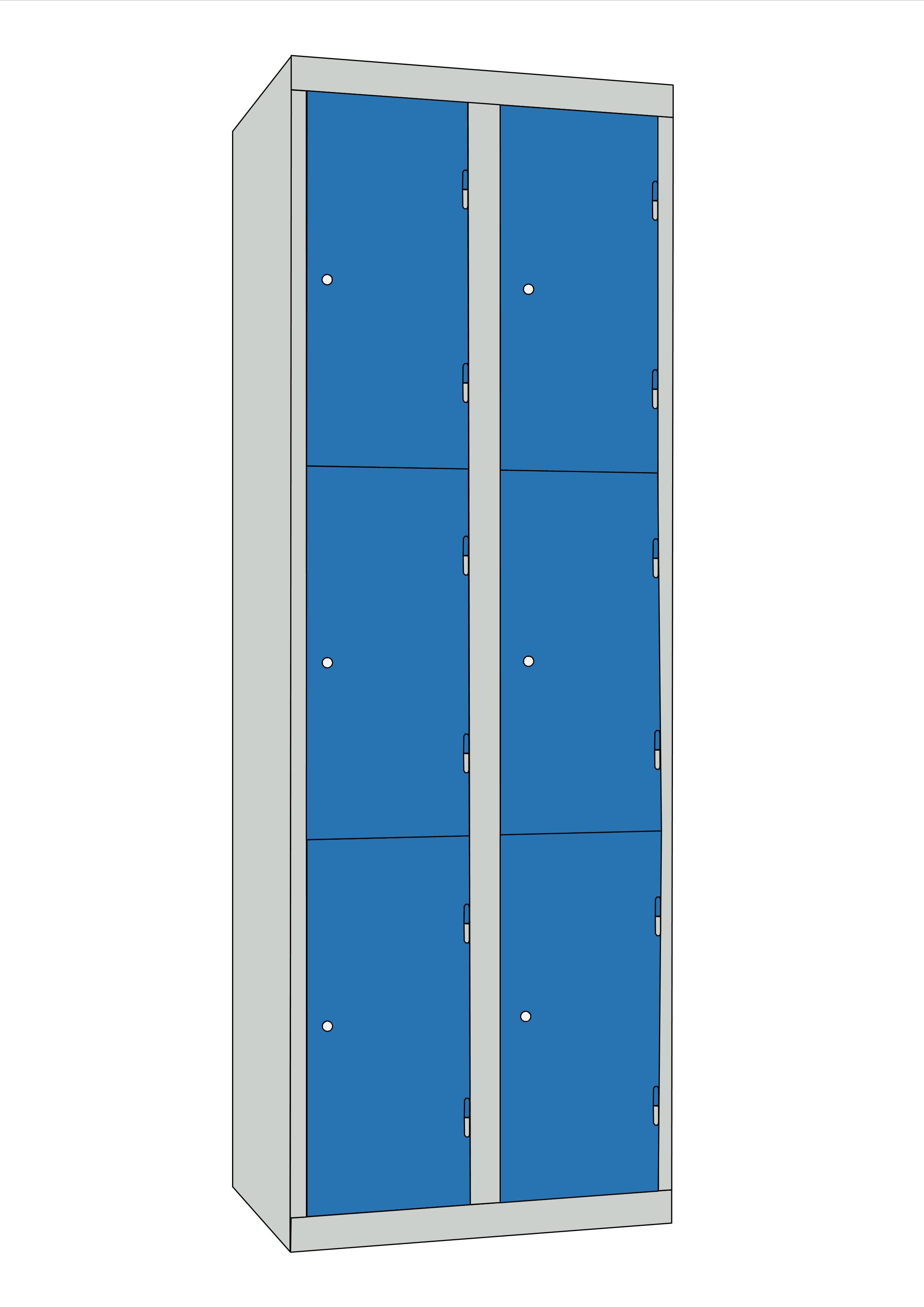 CASIER MONOBLOC 3 CASES 1 COLONNE 300 X 500 X 1800