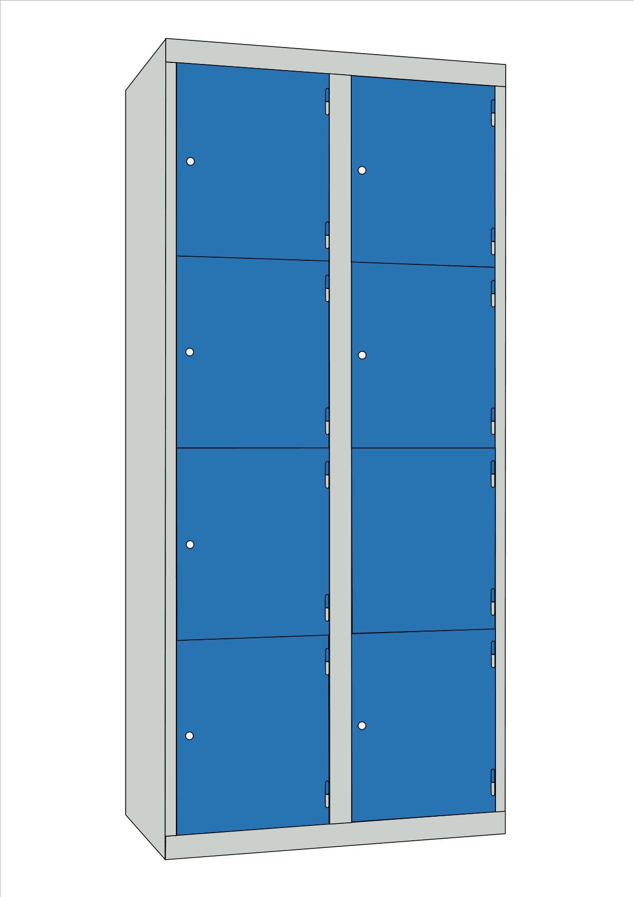 CASIER MONOBLOC 4 CASES 1 COLONNE 300 X 500 X 1800