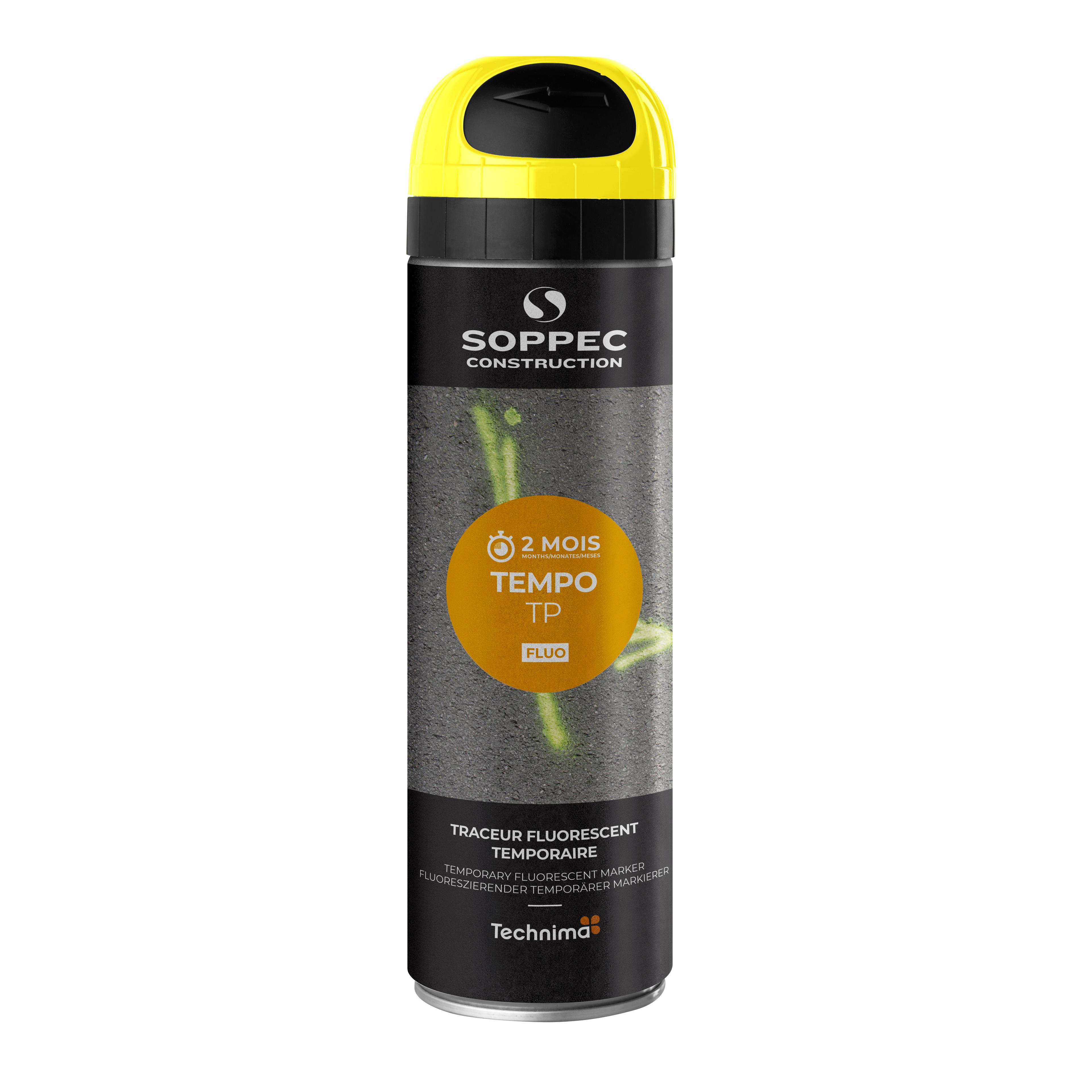 TRACEUR DE CHANTIER FLUO TEMPO TP BLANC