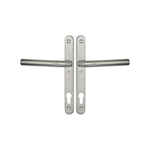 Ensemble double bequille sur plaque JADE série 1194 - Clé I - inox - Etroite