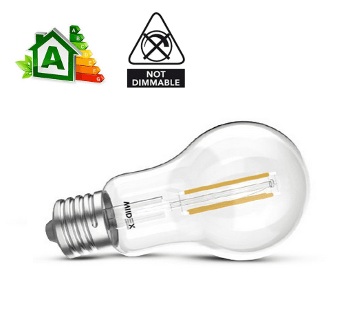 AMPOULE A FILAMENT LED COB 230V Type BULB Culot E27 - CLAIRE - NON DIMMABLE