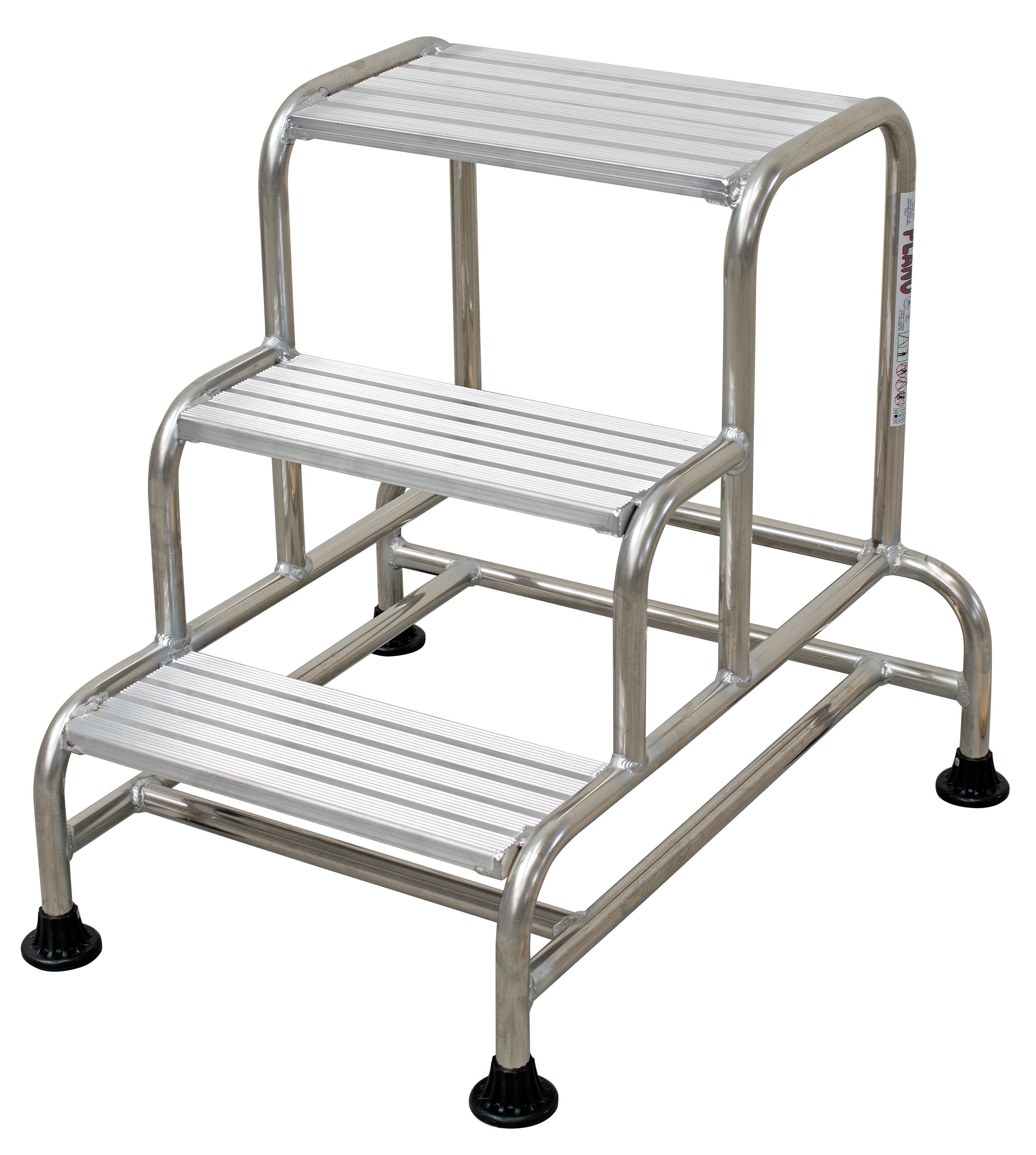 MARCHEPIED FIXE EN TUBE ALUMINIUM SOUDES - CHARGE 150 KG