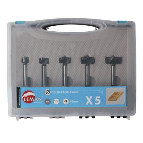 LEMAN 100.700.05 coffret de 5 mèches à façonner à fond plat PRS.00100.7