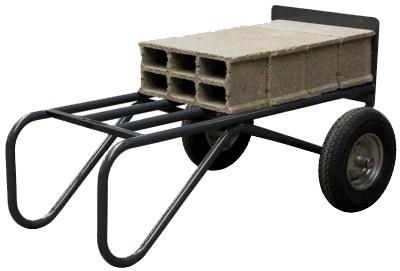 DIABLE DE CHANTIER CHARGE 500 KG ROUES PNEUMATIQUES