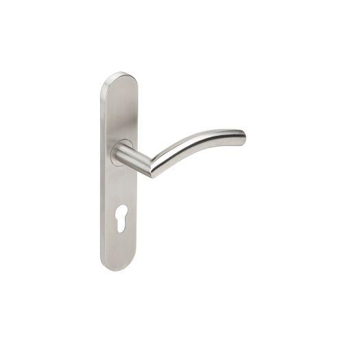 Ensemble double bequille sur plaque JADE série 1494 - Clé I - inox