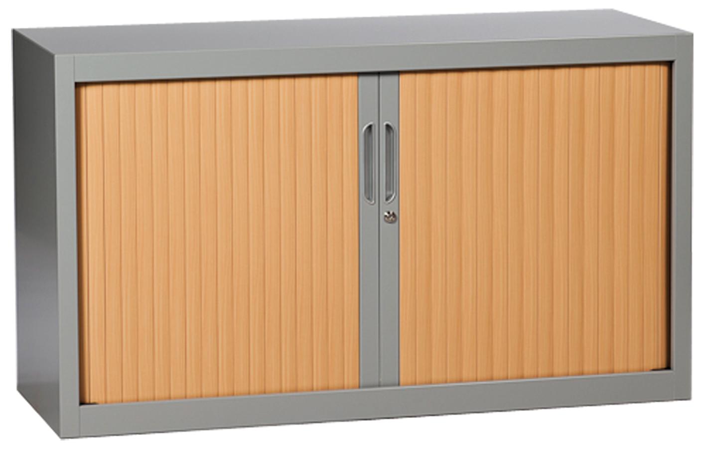 ARMOIRE A RIDEAUX MONOBLOC BICOLORE 800 X 440 X 690