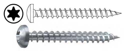 Vis VBA Tête Ronde Torx - Acier Zingué