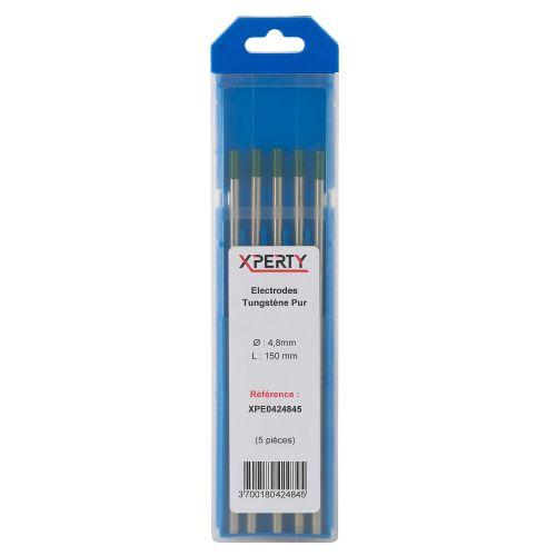 Electrode tungstène pur verte longueur 150 mm (étui de 10) - XPERTY