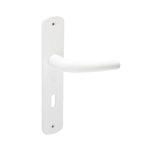 Ensemble double bequille sur plaque SALOME - Aluminium - Blanc- Clé L - 195MM