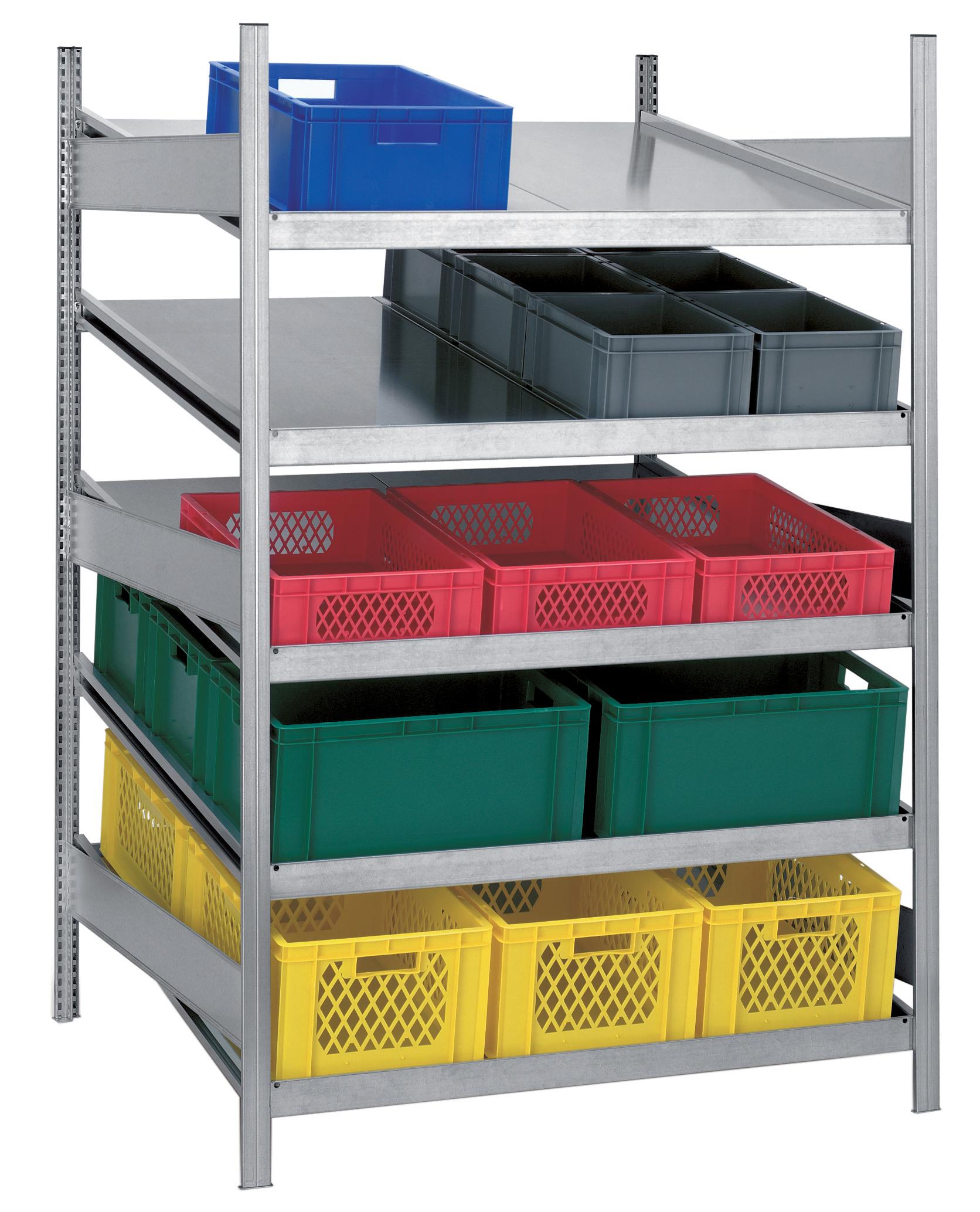 RAYONNAGE PRESENTOIRS 5 TABLETTES INCLINEES