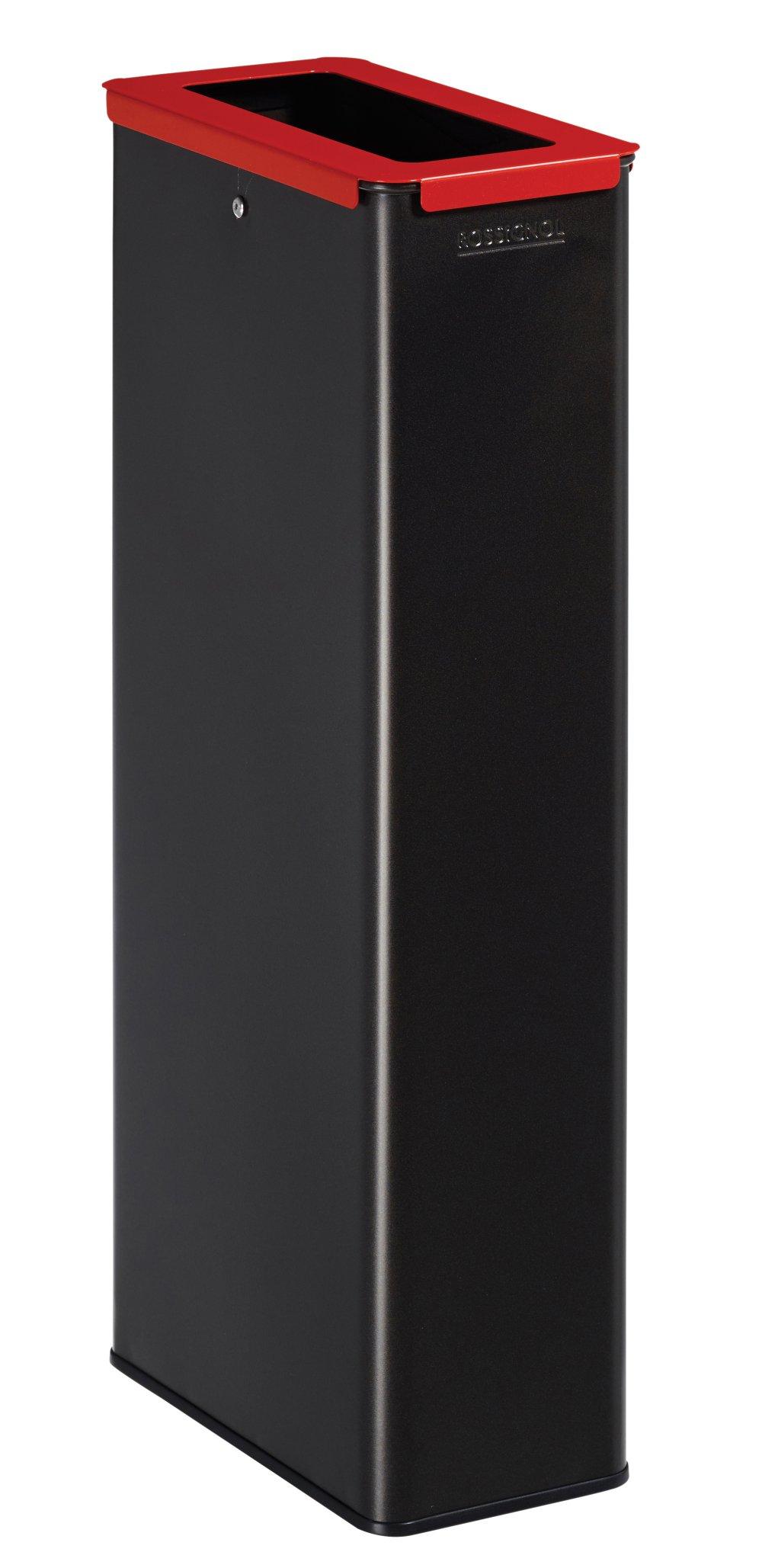 POUBELLE DE TRI COUVERCLE ROUGE POUDRE ANTI-UV
