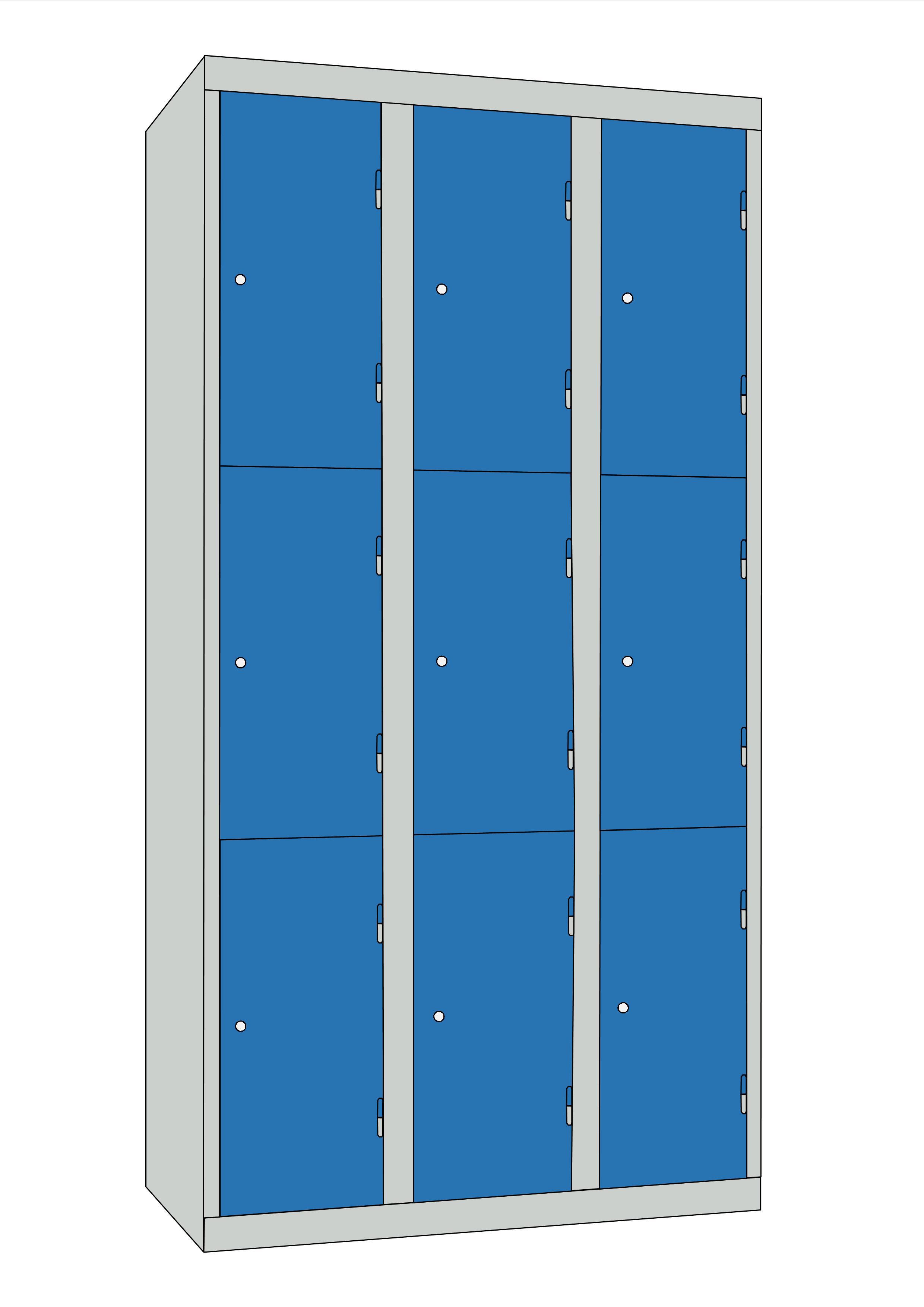 CASIER MONOBLOC 3 CASES 1 COLONNE 300 X 500 X 1800