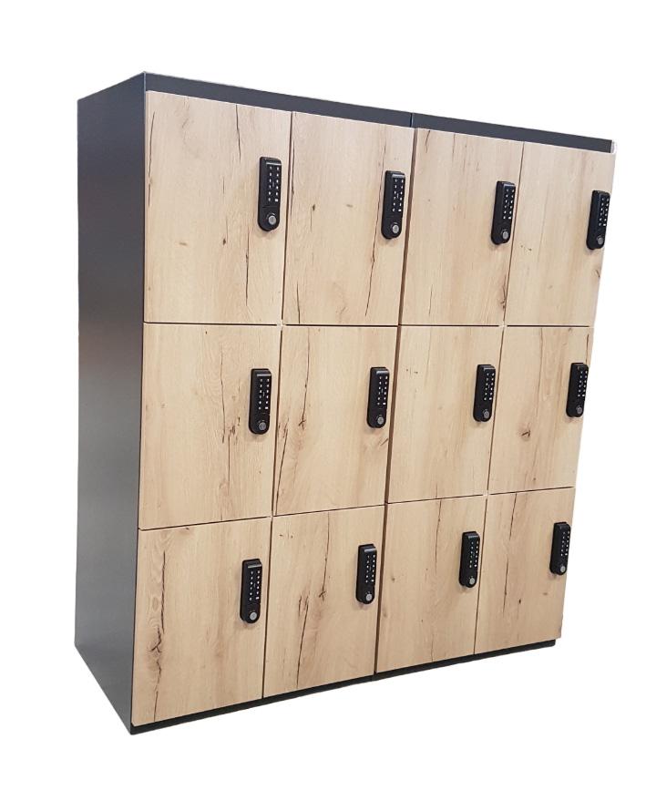 CASIER BUREAU METAL ET BOIS 1 COLONNE 2 CASES 300 X 500 X 890