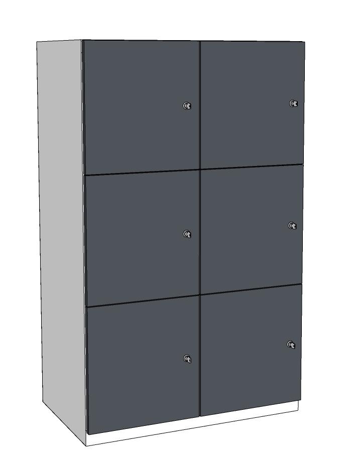 CASIER BUREAU METAL ET BOIS 1 COLONNE 2 CASES 300 X 500 X 890