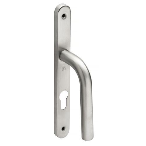 Ensemble double bequille sur plaque JADE série 1194 - Clé I - inox - Etroite
