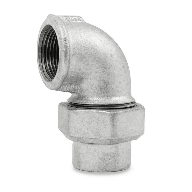 Coude union 90° F/F fonte galvanisée